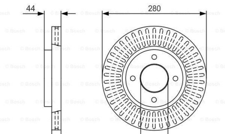 Диск тормозной - (40206ET01C, 40206ET00A, 40206ET00C) BOSCH 0986479U62