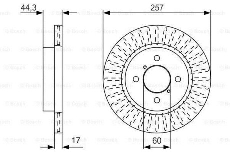 Тормозной диск - (s213501075) BOSCH 0986479U93