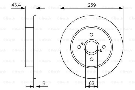 Тормозной диск - (5561171L01, 5561171L00) BOSCH 0 986 479 V07