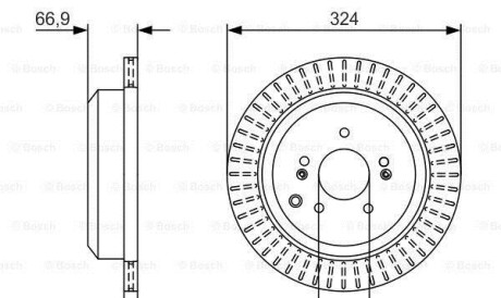 Тормозной диск - (584113J500) BOSCH 0986479V10