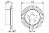 Тормозной диск - (50350V2100, 583294A350) BOSCH 0 986 479 V26 (фото 1)