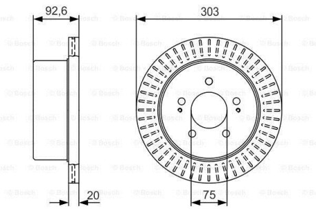 Тормозной диск - (583294A450, 583294A350) BOSCH 0 986 479 V26