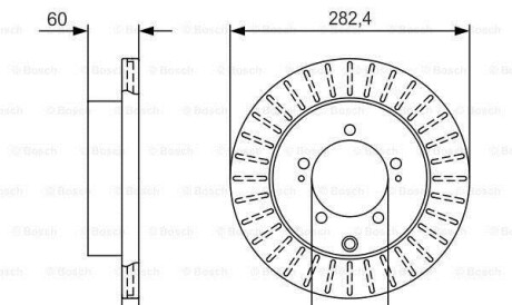 Тормозной диск - (mb895202, mr128661) BOSCH 0986479V40