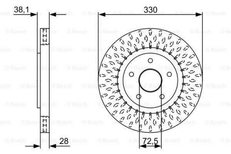 Тормозной диск - (04779712AA, 04779712AB, 4779712AA) BOSCH 0986479V85