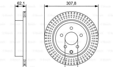 Гальмівний диск INFINITI/NISSAN FX/M/Q70/Q50/JX/QX60/QX70/FX35/Murano/Pathfinder R 3,5-4,5 08- - BOSCH 0986479W11