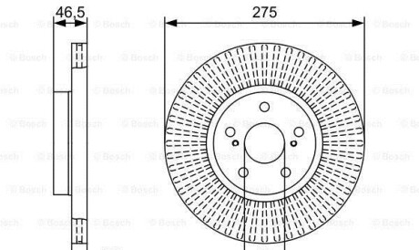 Toyota диск торм. пер. corolla 1,6-1,8vvti 07- - (4351212710) BOSCH 0986479W13