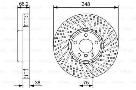 Tarcza ham przod pr 348x36 v - BOSCH 0986479W20