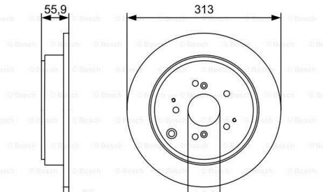 Гальмівний диск ACURA/HONDA MDX/MR-V/Pilot R 3,5 05>> - BOSCH 0986479W23