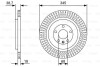 Диск тормозной - (dg1z2c026a) BOSCH 0986479W54 (фото 1)