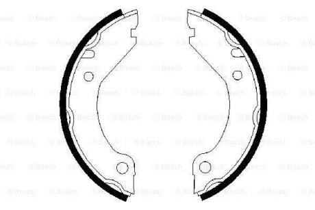 Комплект тормозных колодок, стояночная тормозная система - (1229428, 12294286, 1330310) BOSCH 0 986 487 215