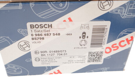 Фото 3 - Гальмівні колодки BOSCH 0 986 487 548 (0986487548)