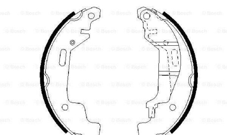 Комплект тормозных колодок - (1605977, 4706273, 4705128) BOSCH 0986487576