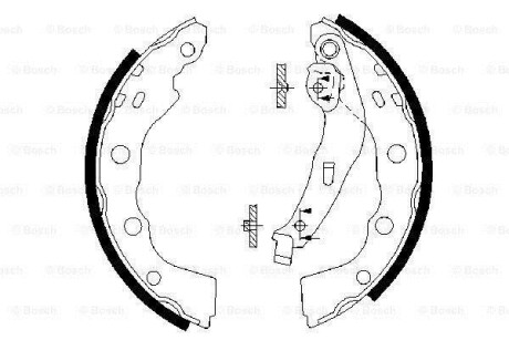 Комплект тормозных колодок - (l8009E4100, MB465094, MR249796) BOSCH 0 986 487 577