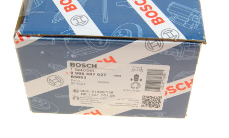 Фото 9 - Гальмівні колодки BOSCH 0 986 487 627 (0986487627)