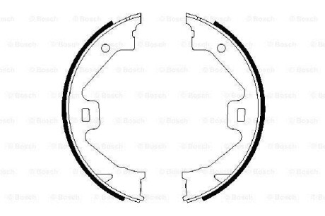 Комплект тормозных колодок, стояночная тормозная система - (sfs100190) BOSCH 0 986 487 650