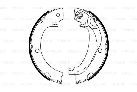 Комплект тормозных колодок, стояночная тормозная система - (044950F010) BOSCH 0 986 487 763 (фото 1)