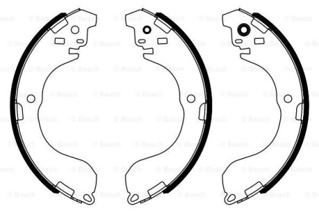 Jeep гальмівні колодки барабан.avenger,caliber,compass,patriot,nissan cube - (05191306AA, D4060ZW80A, D4060EN00A) BOSCH 0986487962