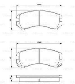Фото 8 - Тормозные колодки BOSCH 0986493450