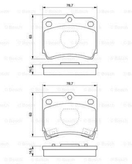 Комплект тормозных колодок, дисковый тормоз - BOSCH 0 986 493 550