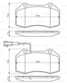 Колодки гальмівні (передні) Fiat Doblo MPV 1.6 16V 01- - (30645135, 410603303R) BOSCH 0 986 494 228