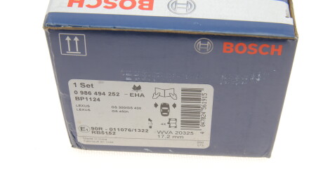 Фото 4 - Тормозные колодки BOSCH 0 986 494 252 (0986494252)