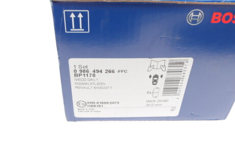 Фото 6 - Гальмівні колодки BOSCH 0 986 494 266 (0986494266)