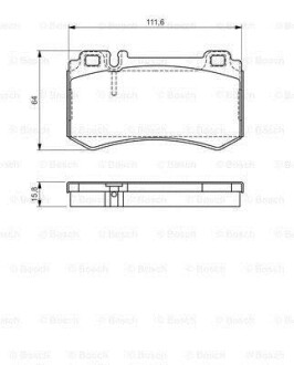 Комплект тормозных колодок, дисковый тормоз - BOSCH 0 986 494 356