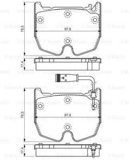 Комплект тормозных колодок, дисковый тормоз - BOSCH 0 986 494 364