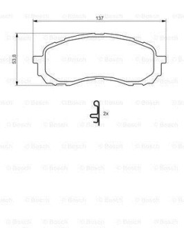 Комплект тормозных колодок, дисковый тормоз - BOSCH 0 986 494 373