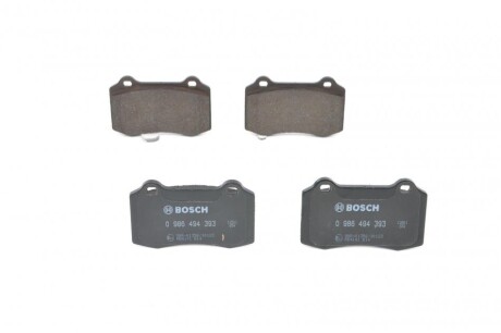 Комплект тормозных колодок, дисковый тормоз - (1647863580, 425431, 4254C6) BOSCH 0 986 494 393