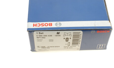 Фото 5 - Гальмівні колодки BOSCH 0 986 494 430 (0986494430)