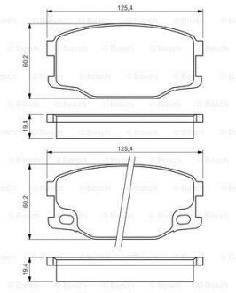 Комплект тормозных колодок, дисковый тормоз - (mc894601) BOSCH 0 986 494 442