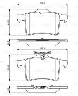 Комплект тормозных колодок, дисковый тормоз - (c2D3792) BOSCH 0 986 494 480