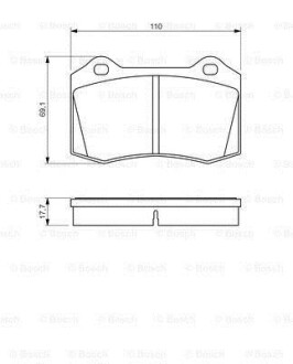 Комплект тормозных колодок, дисковый тормоз - (mxd2750aa, jlm21282, c2c8361) BOSCH 0 986 494 486