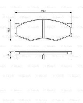 Комплект тормозных колодок - BOSCH 0 986 494 541