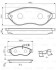 Комплект гальмівних колодок - ((425355, 425356, 425461, 425462, 77364014)) BOSCH 0986494581 (фото 8)