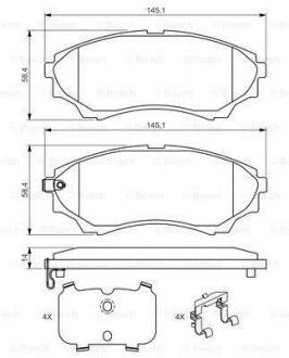 Фото 8 - Тормозные колодки BOSCH 0986494587