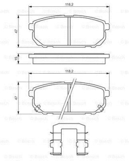 Фото 8 - Гальмівні колодки BOSCH 0986494590