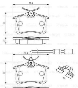Фото 8 - Гальмівні колодки BOSCH 0986494599