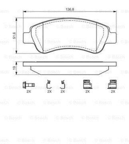 Фото 8 - Гальмівні колодки BOSCH 0986494623