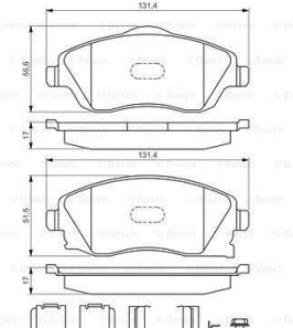 Фото 8 - Тормозные колодки BOSCH 0986494625