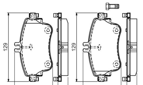 Колодки тормозные передние Mercedes A-class (W176) B-class (W246) 11-18 - (0064204820, A0004202902, A0064204820) BOSCH 0 986 494 663