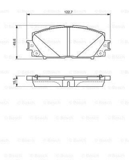 Колодки гальмівні (передні) Toyota Prius 08- - BOSCH 0 986 494 670