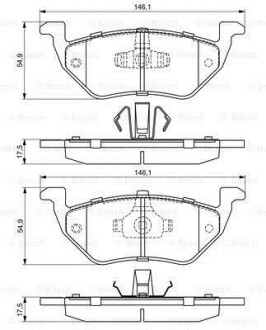 Гальмівні колодки, дискові - (ecy12638zc, 4532488, 4592554) BOSCH 0986494683