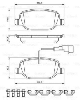 Комплект тормозных колодок - BOSCH 0 986 494 717