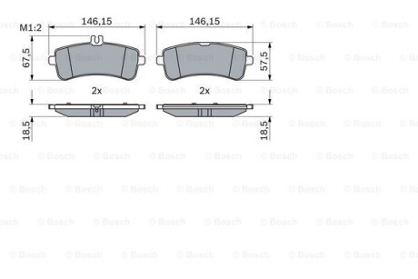 Гальмівні колодки, дискові - BOSCH 0986494764