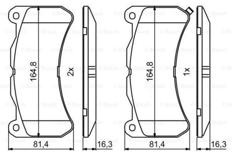 Тормозные колодки kpl. передн. lexus is ii 5.0 11.07-03.13 - (044650W120) BOSCH 0986494871