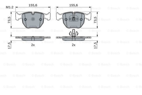 Bmw к-т передн. гальм. колодок rolls-royce ghost. wraith. dawm - (34216785234, 34216799797) BOSCH 0986494918