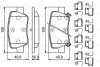 Тормозные колодки kpl. зад toyota avensis 1.6-2.0d 11.08- - (4466YZZE5, 446605042, 446605041) BOSCH 0986494933 (фото 1)