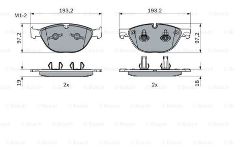 Klocki ham przod - (t2R7248, T2R22312, EX532K021BA) BOSCH 0986494955